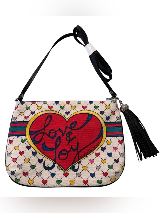 Brighton Handbags - Brighton “Love & Joy” heavy canvas crossbody - Like New